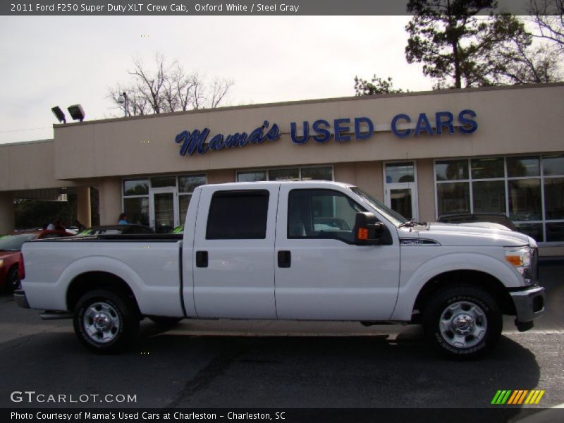 Oxford White / Steel Gray 2011 Ford F250 Super Duty XLT Crew Cab