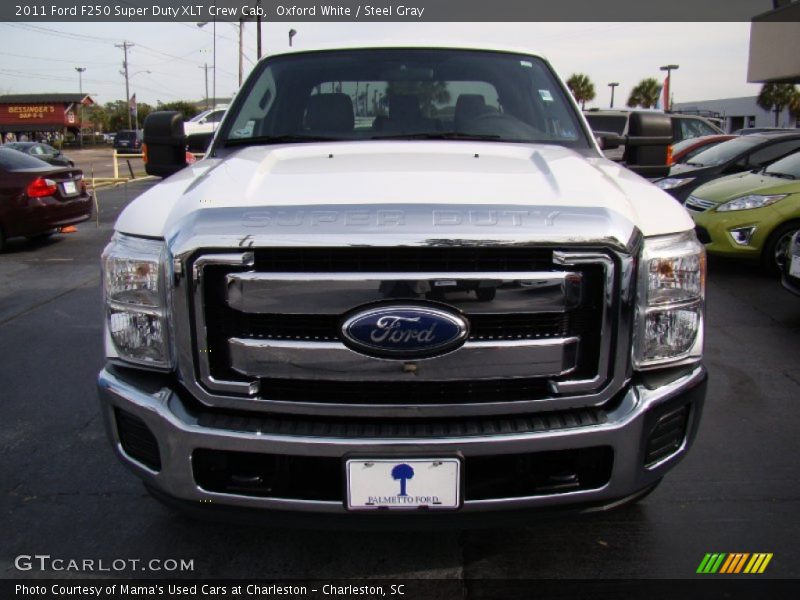 Oxford White / Steel Gray 2011 Ford F250 Super Duty XLT Crew Cab