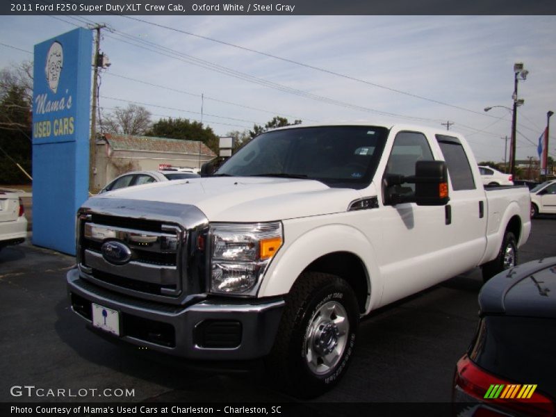 Oxford White / Steel Gray 2011 Ford F250 Super Duty XLT Crew Cab