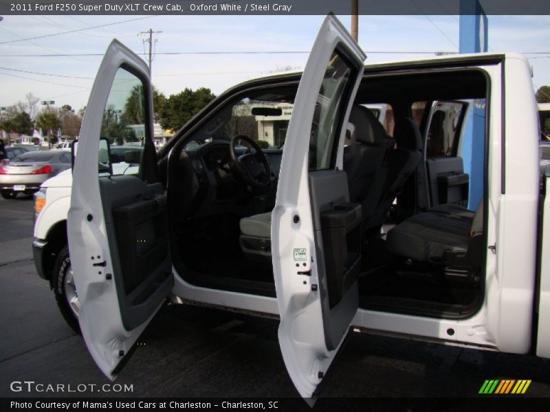 Oxford White / Steel Gray 2011 Ford F250 Super Duty XLT Crew Cab