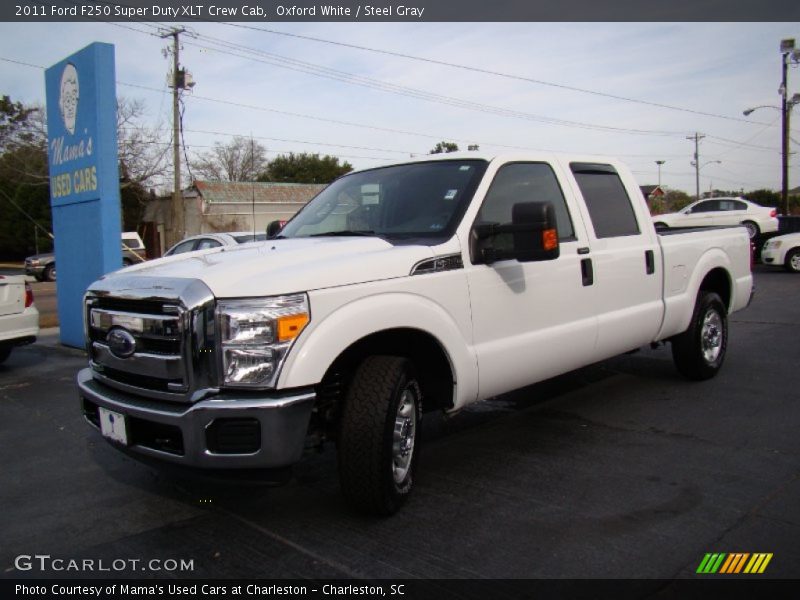 Oxford White / Steel Gray 2011 Ford F250 Super Duty XLT Crew Cab