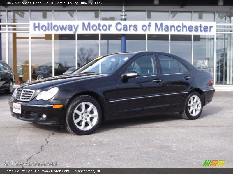 Black / Black 2007 Mercedes-Benz C 280 4Matic Luxury
