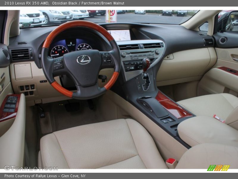 Obsidian Black / Parchment/Brown Walnut 2010 Lexus RX 350 AWD