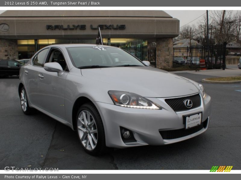 Tungsten Silver Pearl / Black 2012 Lexus IS 250 AWD