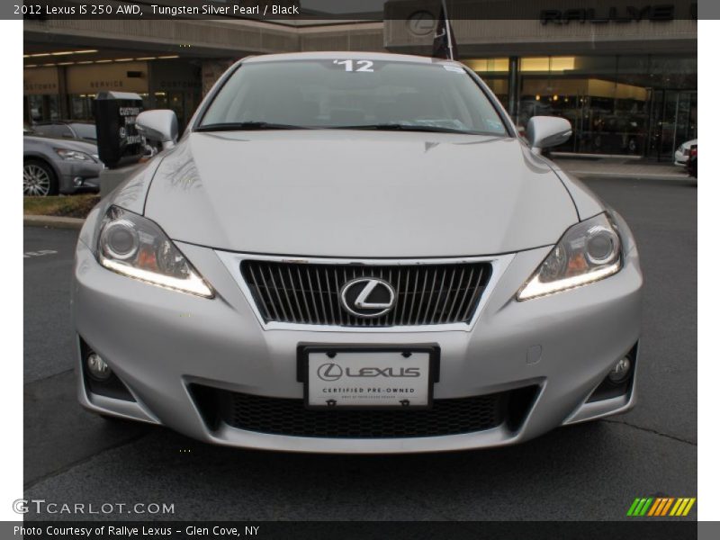 Tungsten Silver Pearl / Black 2012 Lexus IS 250 AWD