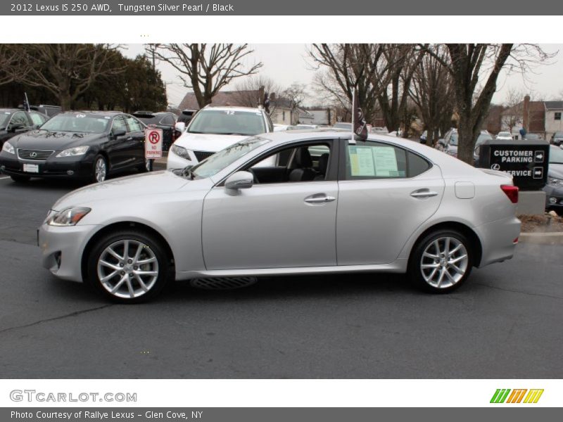 Tungsten Silver Pearl / Black 2012 Lexus IS 250 AWD