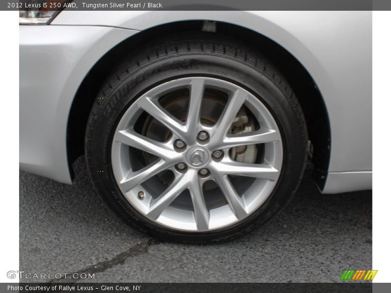 Tungsten Silver Pearl / Black 2012 Lexus IS 250 AWD