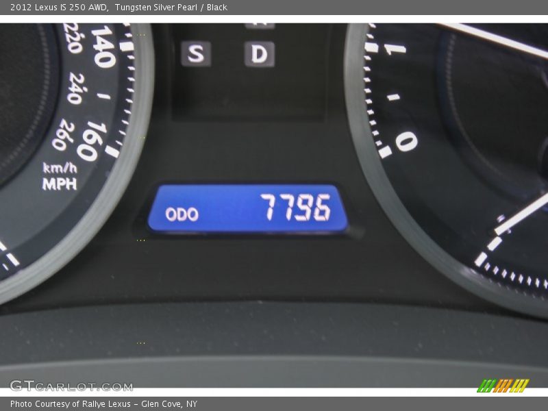 Tungsten Silver Pearl / Black 2012 Lexus IS 250 AWD