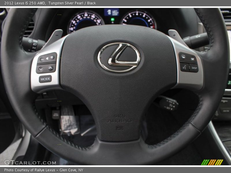 Tungsten Silver Pearl / Black 2012 Lexus IS 250 AWD