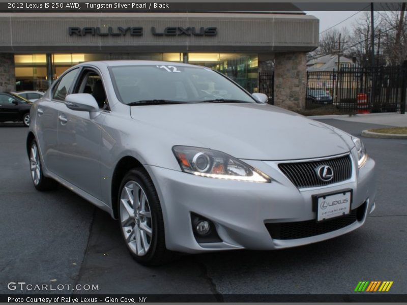 Tungsten Silver Pearl / Black 2012 Lexus IS 250 AWD