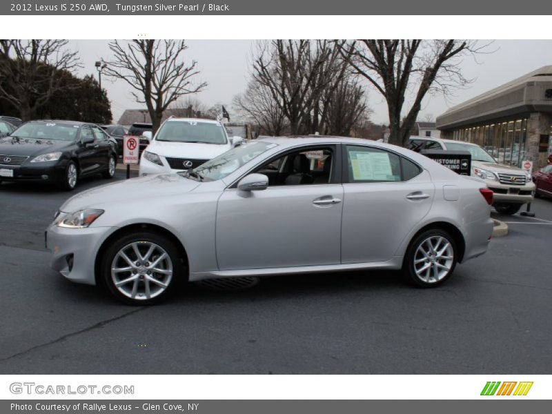 Tungsten Silver Pearl / Black 2012 Lexus IS 250 AWD
