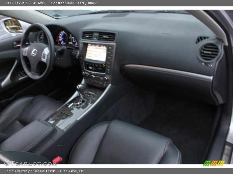 Tungsten Silver Pearl / Black 2012 Lexus IS 250 AWD
