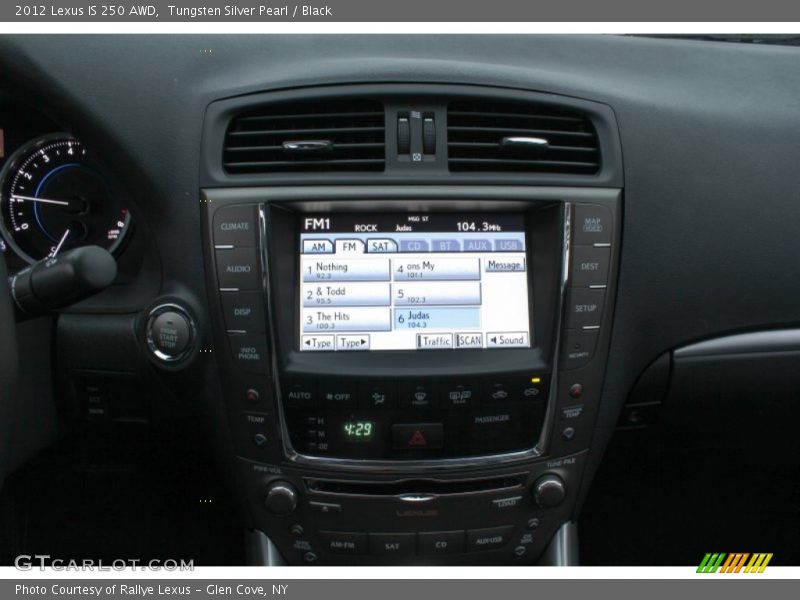Tungsten Silver Pearl / Black 2012 Lexus IS 250 AWD