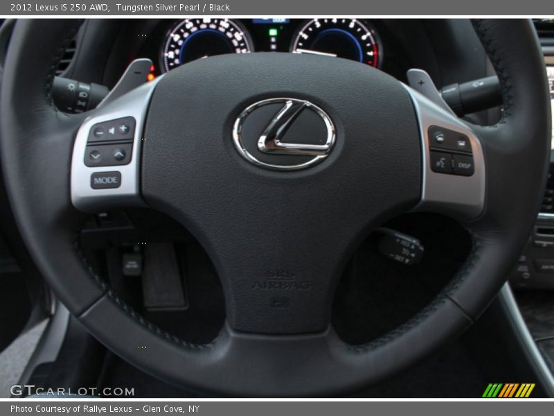 Tungsten Silver Pearl / Black 2012 Lexus IS 250 AWD