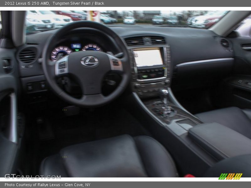 Tungsten Silver Pearl / Black 2012 Lexus IS 250 AWD