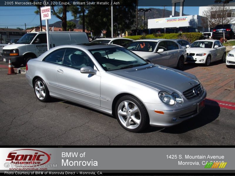 Brilliant Silver Metallic / Ash 2005 Mercedes-Benz CLK 320 Coupe