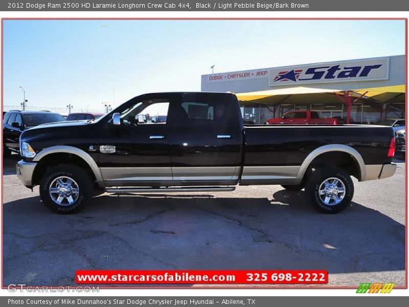 Black / Light Pebble Beige/Bark Brown 2012 Dodge Ram 2500 HD Laramie Longhorn Crew Cab 4x4
