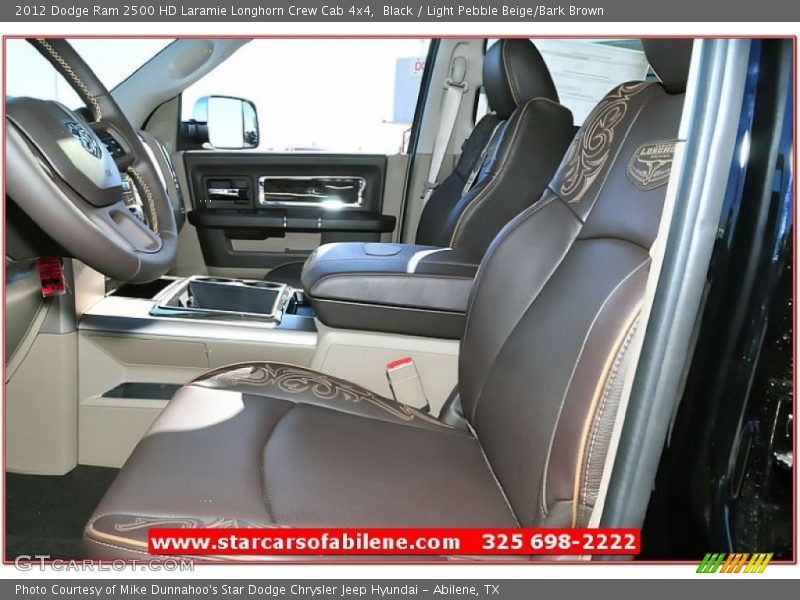 Black / Light Pebble Beige/Bark Brown 2012 Dodge Ram 2500 HD Laramie Longhorn Crew Cab 4x4
