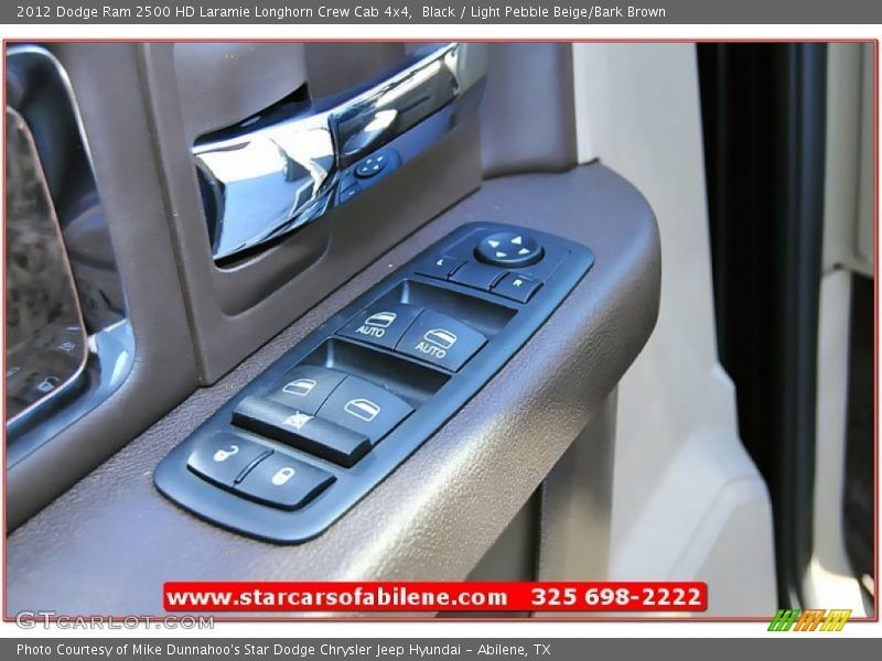 Black / Light Pebble Beige/Bark Brown 2012 Dodge Ram 2500 HD Laramie Longhorn Crew Cab 4x4