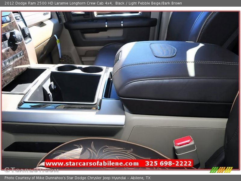Black / Light Pebble Beige/Bark Brown 2012 Dodge Ram 2500 HD Laramie Longhorn Crew Cab 4x4