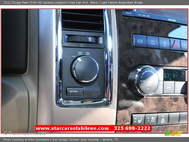 Black / Light Pebble Beige/Bark Brown 2012 Dodge Ram 2500 HD Laramie Longhorn Crew Cab 4x4