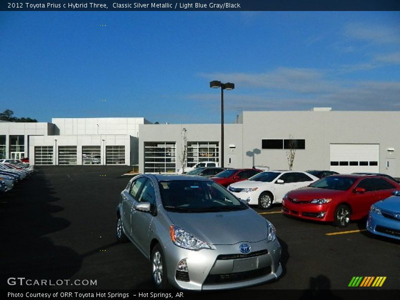 Classic Silver Metallic / Light Blue Gray/Black 2012 Toyota Prius c Hybrid Three