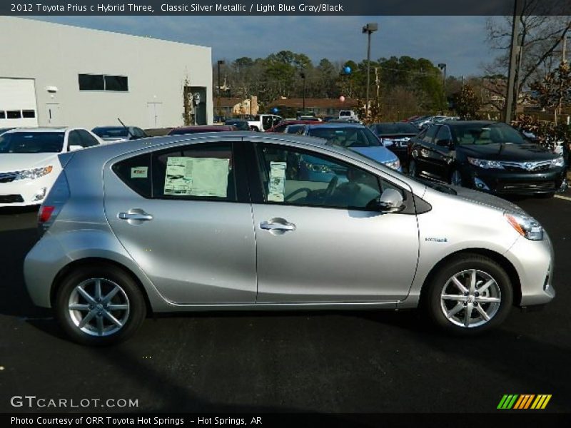 Classic Silver Metallic / Light Blue Gray/Black 2012 Toyota Prius c Hybrid Three