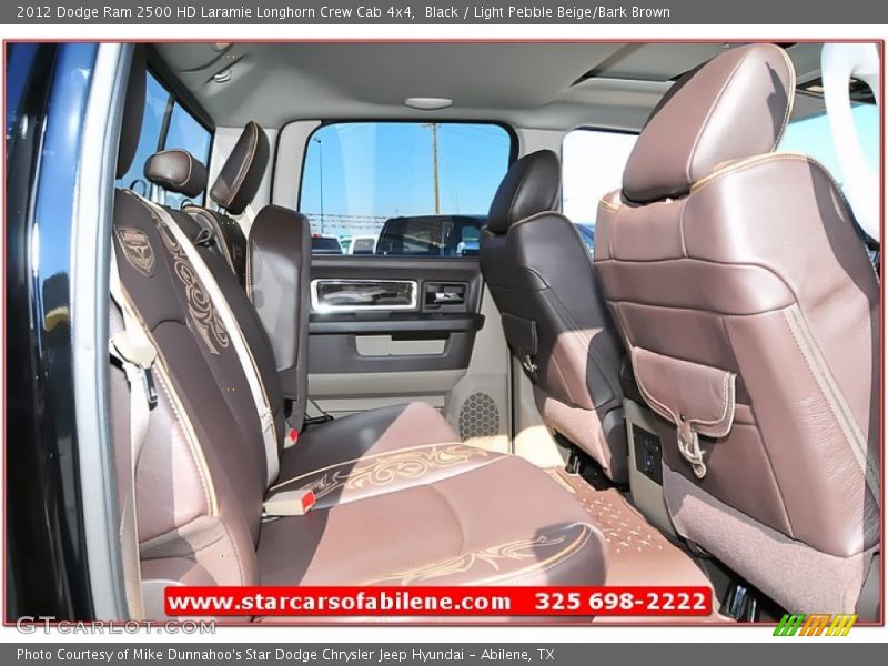 Black / Light Pebble Beige/Bark Brown 2012 Dodge Ram 2500 HD Laramie Longhorn Crew Cab 4x4