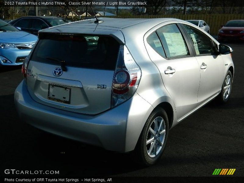Classic Silver Metallic / Light Blue Gray/Black 2012 Toyota Prius c Hybrid Three