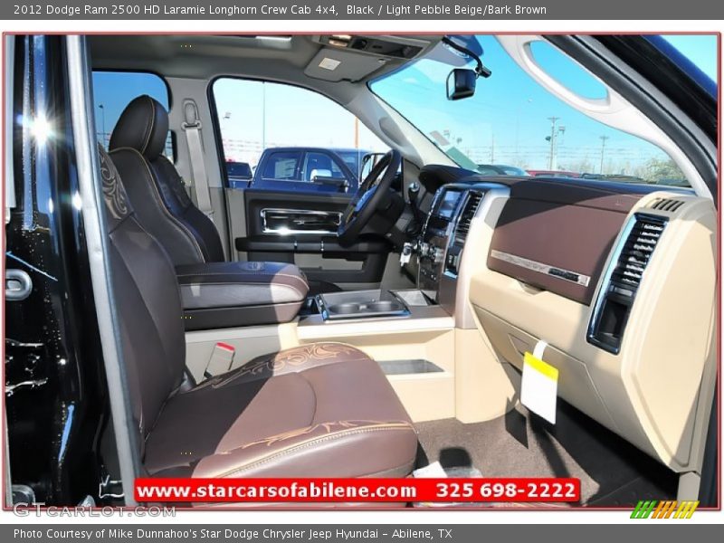 Black / Light Pebble Beige/Bark Brown 2012 Dodge Ram 2500 HD Laramie Longhorn Crew Cab 4x4