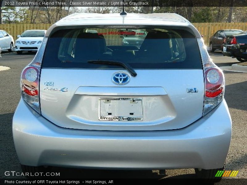 Classic Silver Metallic / Light Blue Gray/Black 2012 Toyota Prius c Hybrid Three