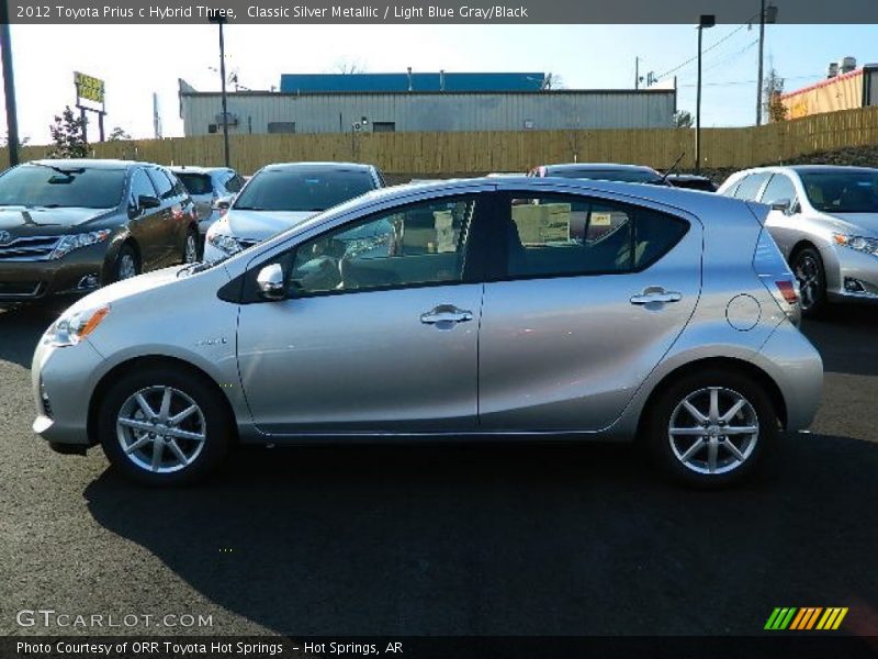 Classic Silver Metallic / Light Blue Gray/Black 2012 Toyota Prius c Hybrid Three