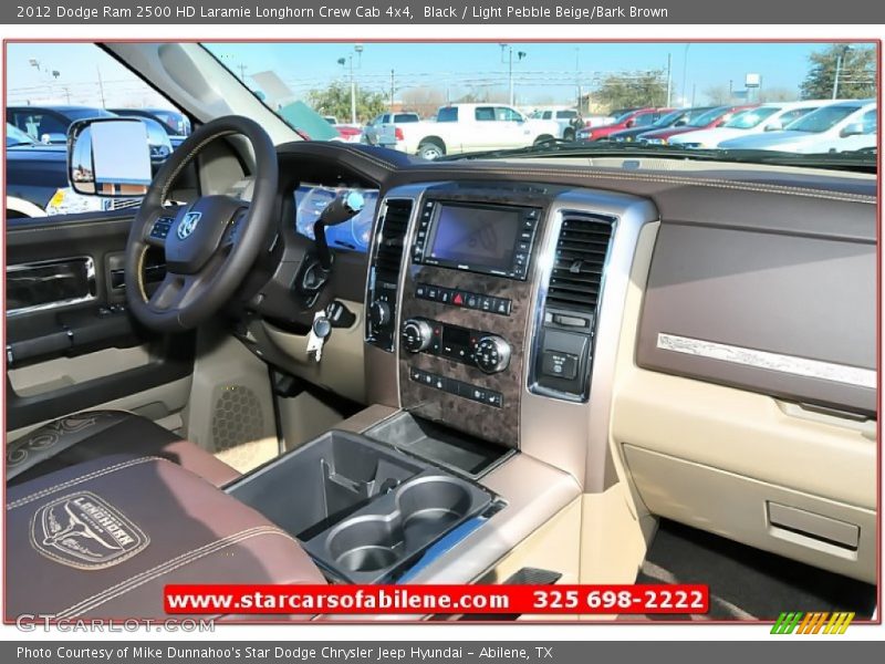 Black / Light Pebble Beige/Bark Brown 2012 Dodge Ram 2500 HD Laramie Longhorn Crew Cab 4x4
