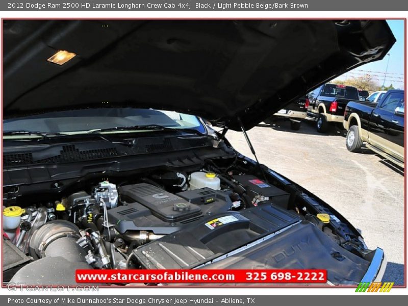Black / Light Pebble Beige/Bark Brown 2012 Dodge Ram 2500 HD Laramie Longhorn Crew Cab 4x4