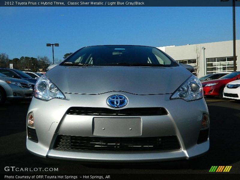 Classic Silver Metallic / Light Blue Gray/Black 2012 Toyota Prius c Hybrid Three