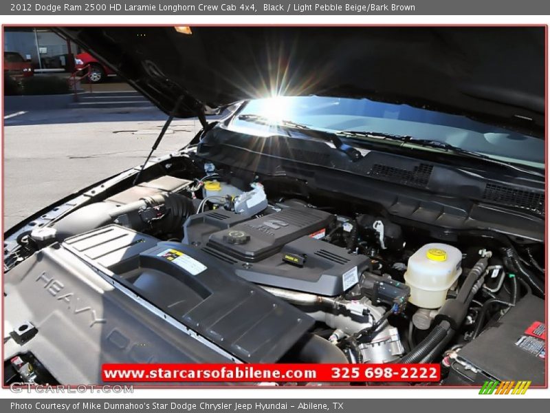 Black / Light Pebble Beige/Bark Brown 2012 Dodge Ram 2500 HD Laramie Longhorn Crew Cab 4x4