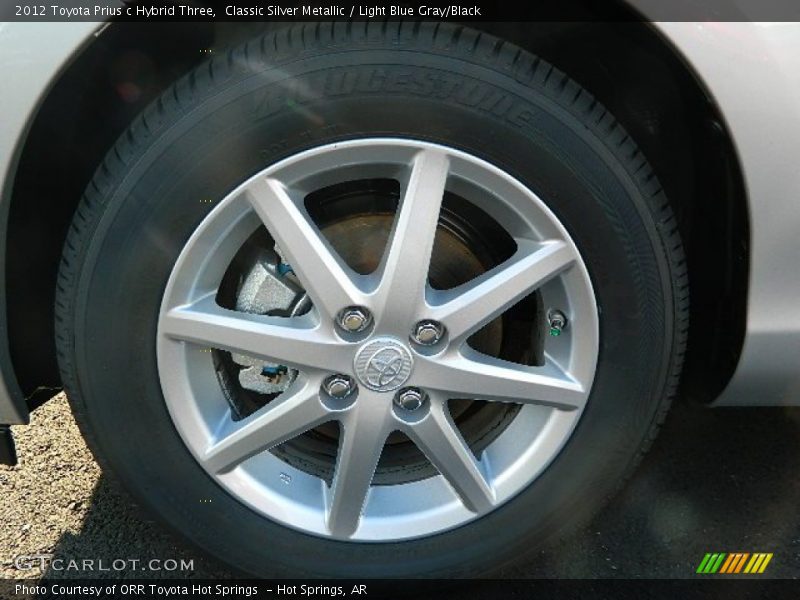 Classic Silver Metallic / Light Blue Gray/Black 2012 Toyota Prius c Hybrid Three