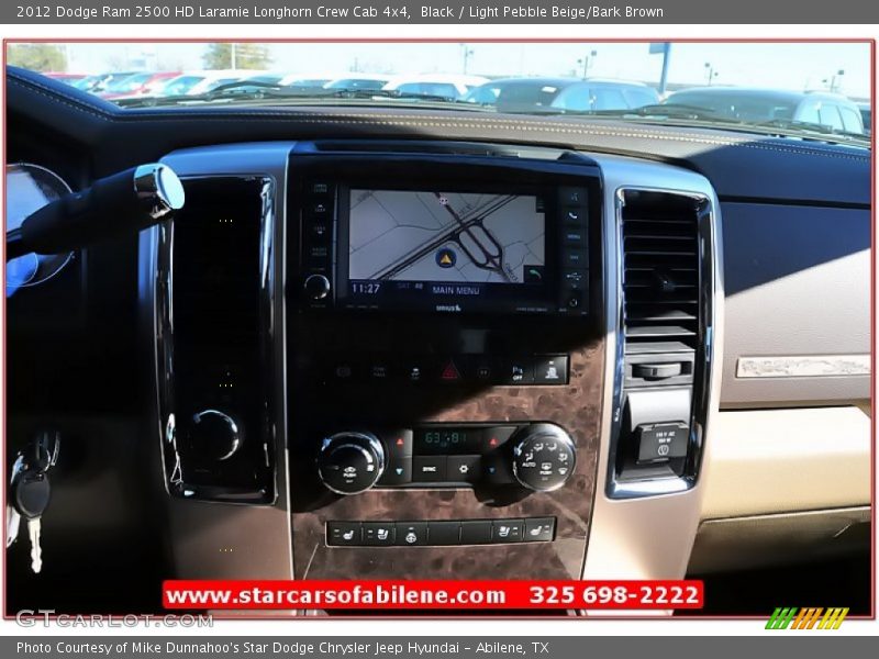 Black / Light Pebble Beige/Bark Brown 2012 Dodge Ram 2500 HD Laramie Longhorn Crew Cab 4x4