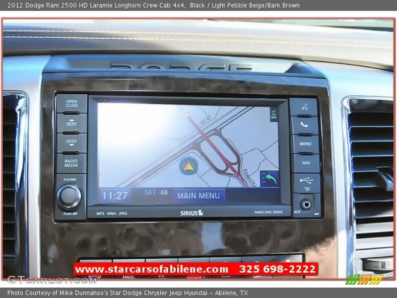 Black / Light Pebble Beige/Bark Brown 2012 Dodge Ram 2500 HD Laramie Longhorn Crew Cab 4x4