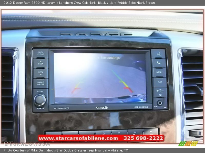 Black / Light Pebble Beige/Bark Brown 2012 Dodge Ram 2500 HD Laramie Longhorn Crew Cab 4x4