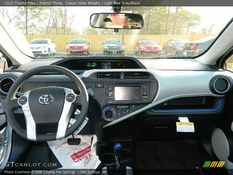 Classic Silver Metallic / Light Blue Gray/Black 2012 Toyota Prius c Hybrid Three