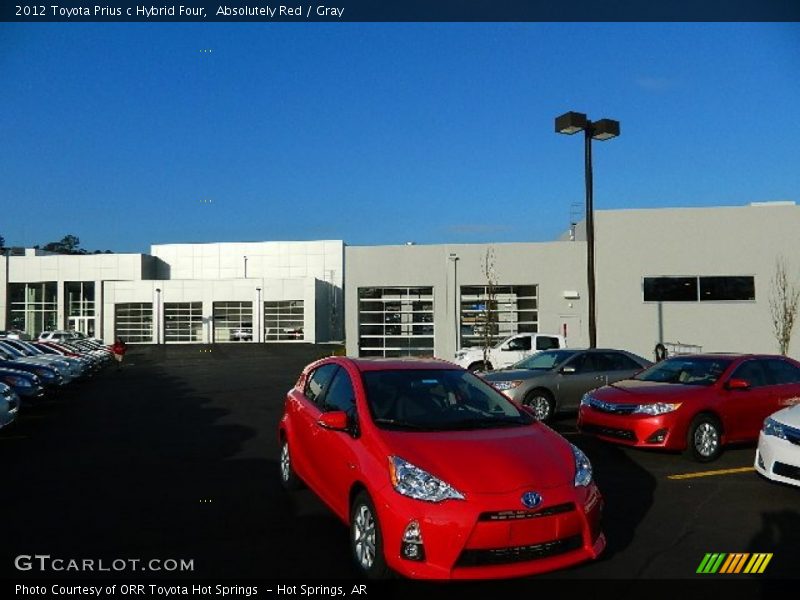Absolutely Red / Gray 2012 Toyota Prius c Hybrid Four