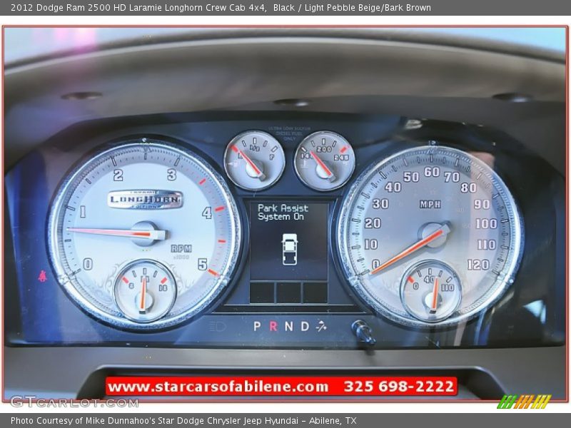 Black / Light Pebble Beige/Bark Brown 2012 Dodge Ram 2500 HD Laramie Longhorn Crew Cab 4x4