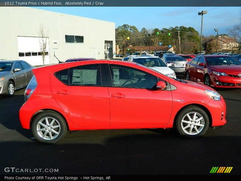 Absolutely Red / Gray 2012 Toyota Prius c Hybrid Four