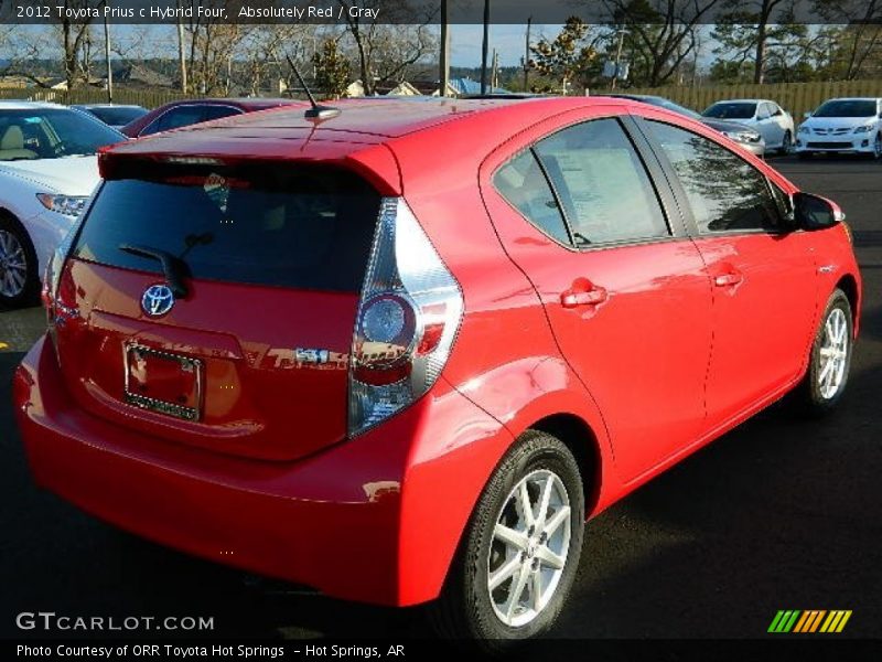 Absolutely Red / Gray 2012 Toyota Prius c Hybrid Four