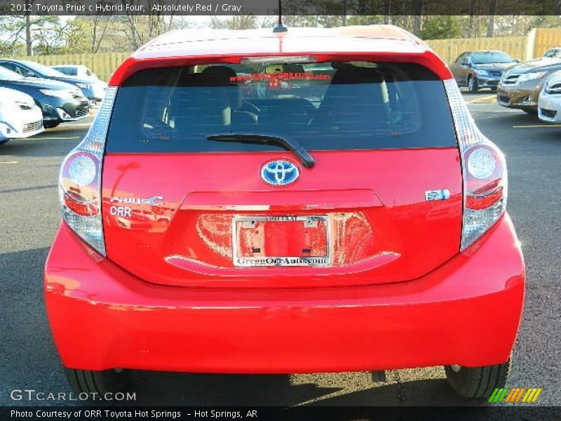 Absolutely Red / Gray 2012 Toyota Prius c Hybrid Four