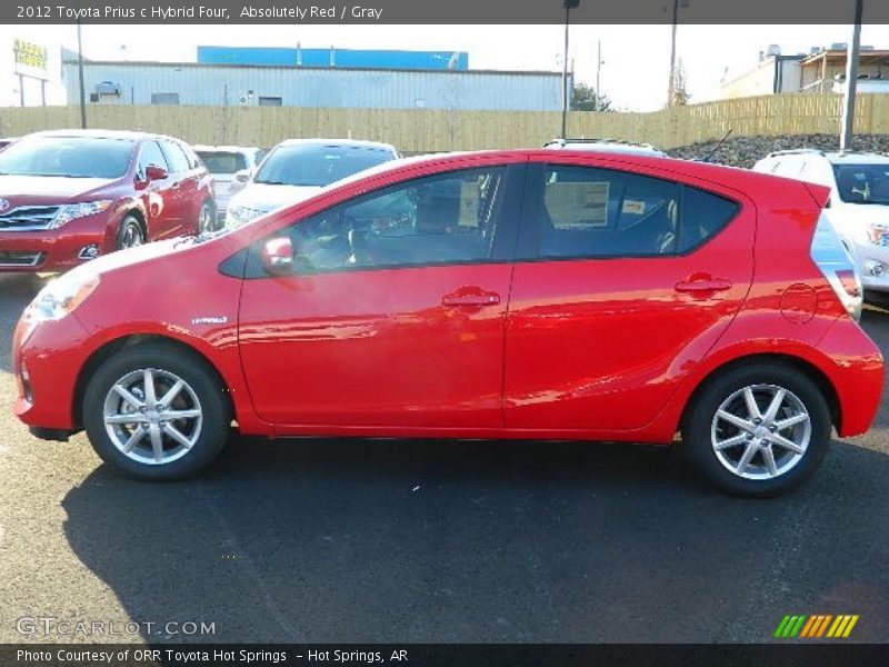 Absolutely Red / Gray 2012 Toyota Prius c Hybrid Four