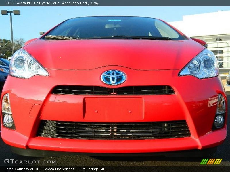 Absolutely Red / Gray 2012 Toyota Prius c Hybrid Four