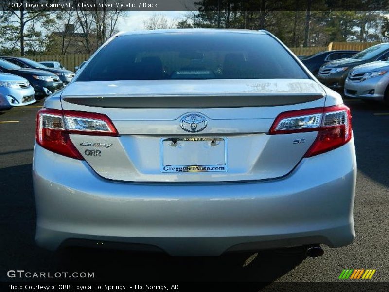 Classic Silver Metallic / Black 2012 Toyota Camry SE