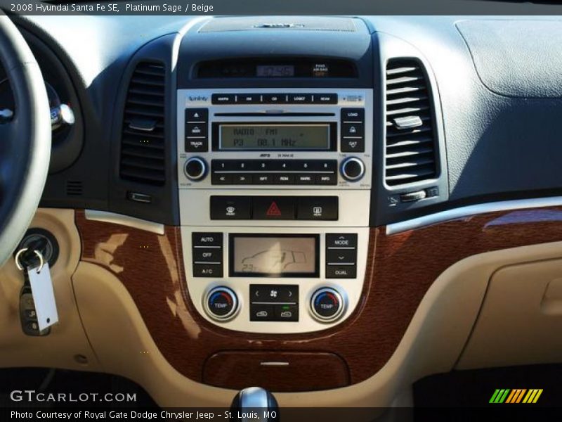 Platinum Sage / Beige 2008 Hyundai Santa Fe SE